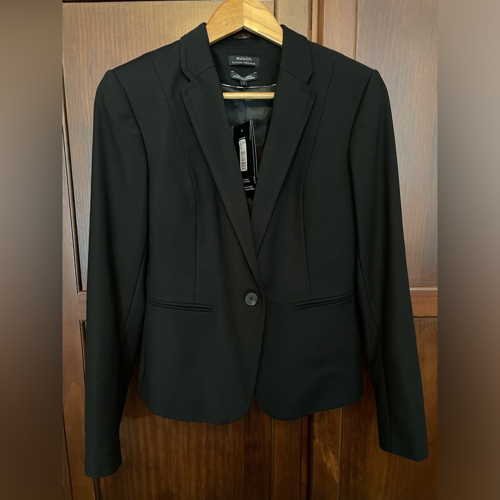 RW&CO black suit blazer size 2